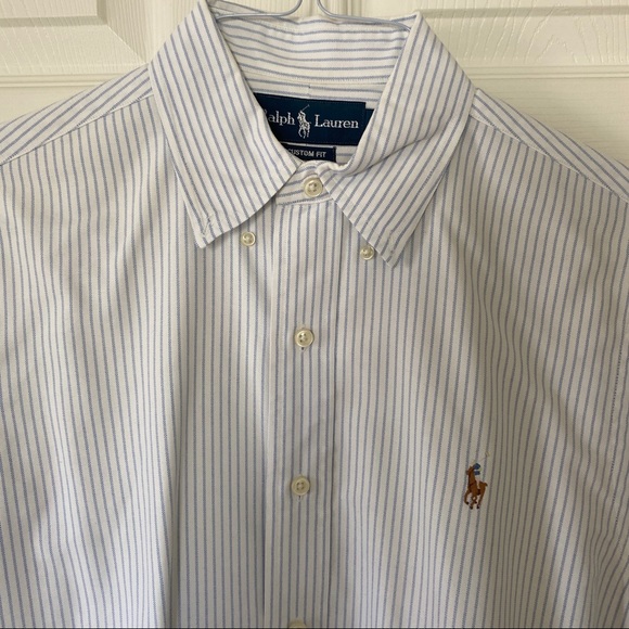 Ralph Lauren White with blue stripes button down S - Picture 2 of 6